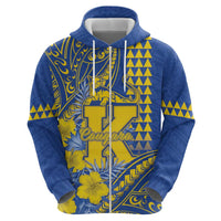 Personalised Hawaii Kaiser High School Hoodie Tribal Tattoo With Hibiscus Flowers LT05 - Polynesian Pride