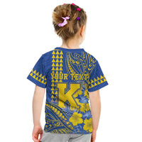 Personalised Hawaii Kaiser High School Kid T Shirt Tribal Tattoo With Hibiscus Flowers LT05 - Polynesian Pride