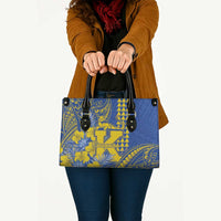 Hawaii Kaiser High School Leather Bag Tribal Tattoo With Hibiscus Flowers LT05 - Polynesian Pride