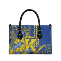 Hawaii Kaiser High School Leather Bag Tribal Tattoo With Hibiscus Flowers LT05 - Polynesian Pride