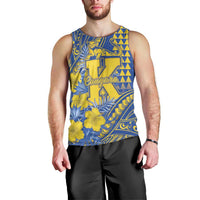 Personalised Hawaii Kaiser High School Men Tank Top Tribal Tattoo With Hibiscus Flowers LT05 - Polynesian Pride