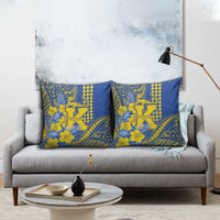 Hawaii Kaiser High School Pillow Cover Tribal Tattoo With Hibiscus Flowers LT05 - Polynesian Pride