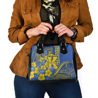 Hawaii Kaiser High School Shoulder Handbag Tribal Tattoo With Hibiscus Flowers LT05 - Polynesian Pride