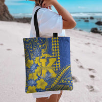 Hawaii Kaiser High School Tote Bag Tribal Tattoo With Hibiscus Flowers LT05 - Polynesian Pride