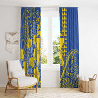 Hawaii Kaiser High School Window Curtain Tribal Tattoo With Hibiscus Flowers LT05 - Polynesian Pride