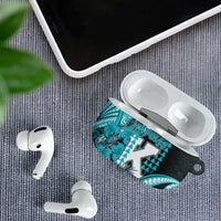 Hawaii Kapolei High School AirPods Case Tribal Tattoo With Hibiscus Flowers LT05 - Polynesian Pride