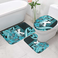 Hawaii Kapolei High School Bathroom Set Tribal Tattoo With Hibiscus Flowers LT05 - Polynesian Pride