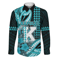 Personalised Hawaii Kapolei High School Family Matching Puletasi and Hawaiian Shirt Tribal Tattoo With Hibiscus Flowers