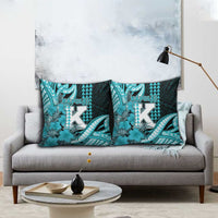 Hawaii Kapolei High School Pillow Cover Tribal Tattoo With Hibiscus Flowers LT05 - Polynesian Pride