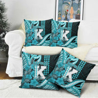 Hawaii Kapolei High School Pillow Cover Tribal Tattoo With Hibiscus Flowers LT05 - Polynesian Pride