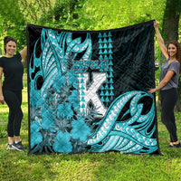 Hawaii Kapolei High School Quilt Tribal Tattoo With Hibiscus Flowers LT05 - Polynesian Pride