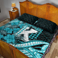 Hawaii Kapolei High School Quilt Bed Set Tribal Tattoo With Hibiscus Flowers LT05 - Polynesian Pride