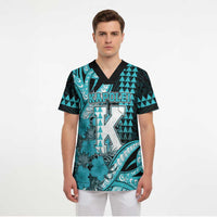 Personalised Hawaii Kapolei High School Scrub Top Tribal Tattoo With Hibiscus Flowers LT05 - Polynesian Pride