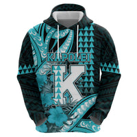 Personalised Hawaii Kapolei High School Zip Hoodie Tribal Tattoo With Hibiscus Flowers LT05 - Polynesian Pride