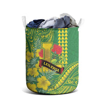 Hawaii Leilehua High School Laundry Basket Tribal Tattoo With Hibiscus Flowers LT05 - Polynesian Pride