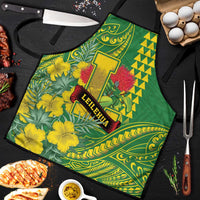 Hawaii Leilehua High School Apron Tribal Tattoo With Hibiscus Flowers