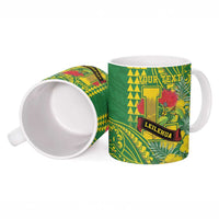 Personalised Hawaii Leilehua High School Ceramic Mug Tribal Tattoo With Hibiscus Flowers LT05 - Polynesian Pride