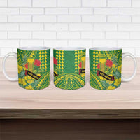 Personalised Hawaii Leilehua High School Ceramic Mug Tribal Tattoo With Hibiscus Flowers LT05 - Polynesian Pride