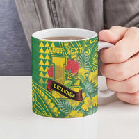 Personalised Hawaii Leilehua High School Ceramic Mug Tribal Tattoo With Hibiscus Flowers LT05 - Polynesian Pride
