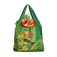 Hawaii Leilehua High School Grocery Bag Tribal Tattoo With Hibiscus Flowers LT05 1-pack One Size Green - Polynesian Pride