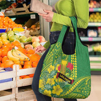Hawaii Leilehua High School Grocery Bag Tribal Tattoo With Hibiscus Flowers LT05 - Polynesian Pride