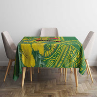 Hawaii Leilehua High School Tablecloth Tribal Tattoo With Hibiscus Flowers LT05 - Polynesian Pride