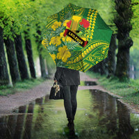 Hawaii Leilehua High School Umbrella Tribal Tattoo With Hibiscus Flowers LT05 - Polynesian Pride