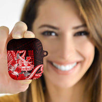 Hawaii Kalani High School AirPods Case Tribal Tattoo With Hibiscus Flowers LT05 - Polynesian Pride