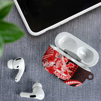 Hawaii Kalani High School AirPods Case Tribal Tattoo With Hibiscus Flowers LT05 - Polynesian Pride