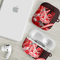 Hawaii Kalani High School AirPods Case Tribal Tattoo With Hibiscus Flowers LT05 - Polynesian Pride