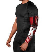 Personalised Hawaii Kalani High School Arm Sleeves Tribal Tattoo With Hibiscus Flowers LT05 - Polynesian Pride