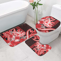 Hawaii Kalani High School Bathroom Set Tribal Tattoo With Hibiscus Flowers LT05 - Polynesian Pride