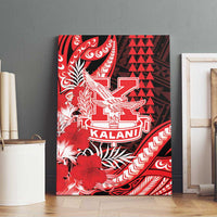 Hawaii Kalani High School Canvas Wall Art Tribal Tattoo With Hibiscus Flowers LT05 - Polynesian Pride