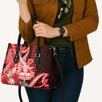 Hawaii Kalani High School Leather Bag Tribal Tattoo With Hibiscus Flowers LT05 - Polynesian Pride