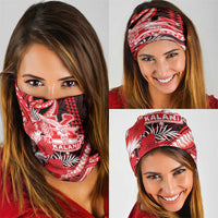Hawaii Kalani High School Neck Gaiter Tribal Tattoo With Hibiscus Flowers LT05 - Polynesian Pride
