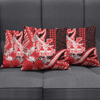 Hawaii Kalani High School Pillow Cover Tribal Tattoo With Hibiscus Flowers LT05 - Polynesian Pride