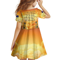 New Zealand And Australia ANZAC Day Kid Short Sleeve Dress Sinai Palestine Campaign Lest We Forget