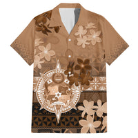 Tonga Emancipation Day Hawaiian Shirt Tongan Kupesi Ngatu Pattern Vintage Style LT05 Brown - Polynesian Pride
