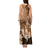 Tonga Emancipation Day Tank Maxi Dress Tongan Kupesi Ngatu Pattern Vintage Style LT05 - Polynesian Pride