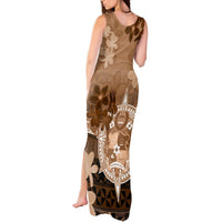 Tonga Emancipation Day Tank Maxi Dress Tongan Kupesi Ngatu Pattern Vintage Style LT05 - Polynesian Pride