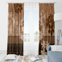 Tonga Emancipation Day Window Curtain Tongan Kupesi Ngatu Pattern Vintage Style LT05 - Polynesian Pride