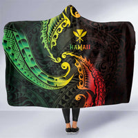 AAPI Heritage Month Hooded Blanket Kanaka Maoli Polynesian Tribal Wave