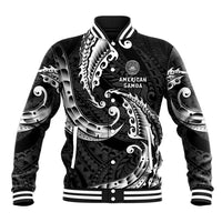 AAPI Heritage Month Baseball Jacket American Samoa Polynesian Tribal Wave LT05 Unisex Black - Polynesian Pride