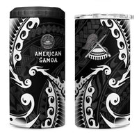 AAPI Heritage Month 4 in 1 Can Cooler Tumbler American Samoa Polynesian Tribal Wave