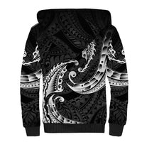AAPI Heritage Month Sherpa Hoodie American Samoa Polynesian Tribal Wave LT05 - Polynesian Pride