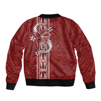 Tonga Language Week Bomber Jacket Malo e Lelei Kupesi Ngatu Pattern