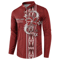 Tonga Language Week Button Sweatshirt Malo e Lelei Kupesi Ngatu Pattern LT05 - Polynesian Pride