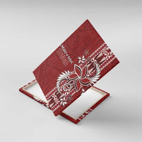 Tonga Language Week Canvas Wall Art Malo e Lelei Kupesi Ngatu Pattern LT05 With Frame Red - Polynesian Pride