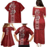 Tonga Language Week Family Matching Puletasi and Hawaiian Shirt Malo e Lelei Kupesi Ngatu Pattern LT05 - Polynesian Pride