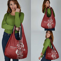 Tonga Language Week Grocery Bag Malo e Lelei Kupesi Ngatu Pattern LT05 - Polynesian Pride